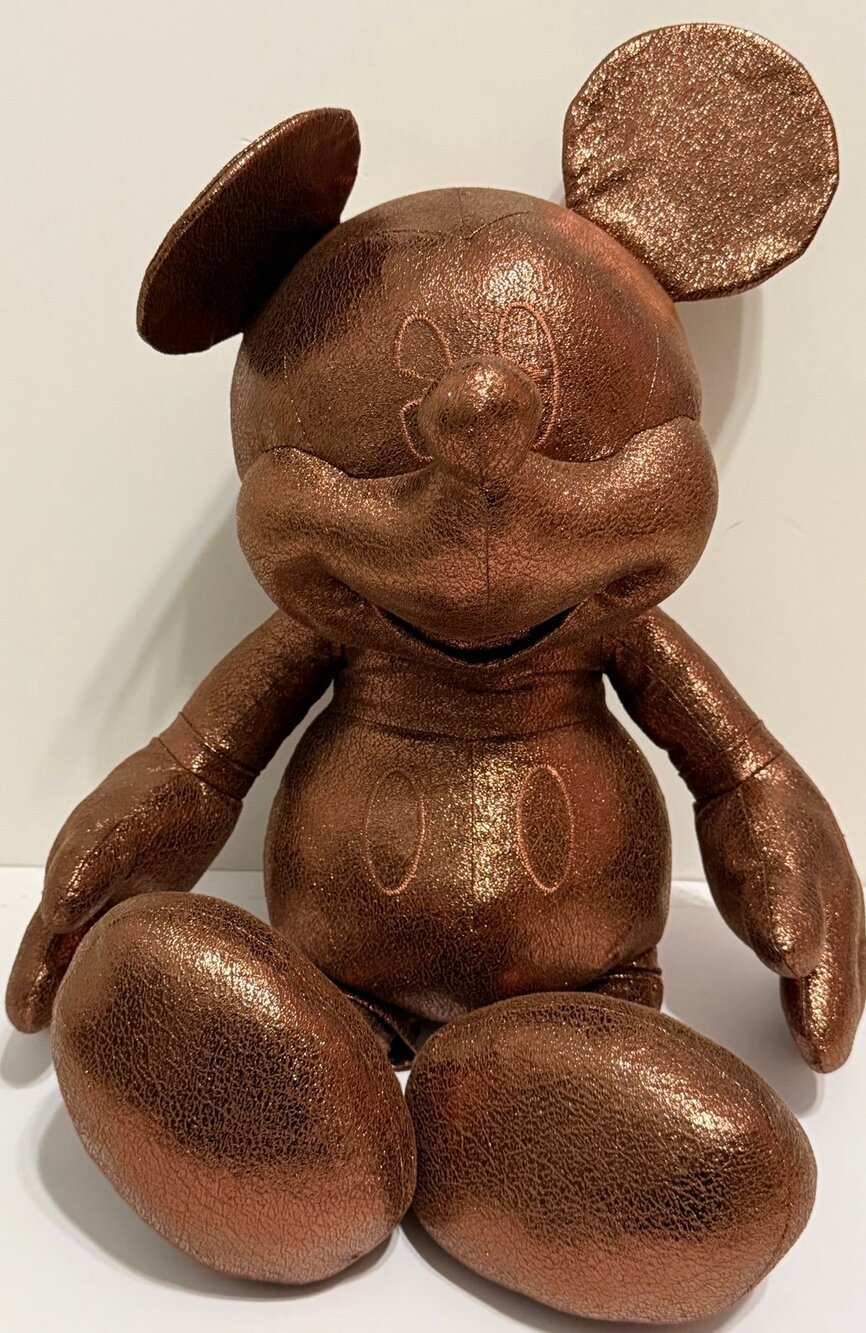 2 PC Disney Store Belle of the Ball Bronze Mickey. SHIPS IN A BOX, ASK FOR POLY.